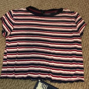 Red white and blue crop top